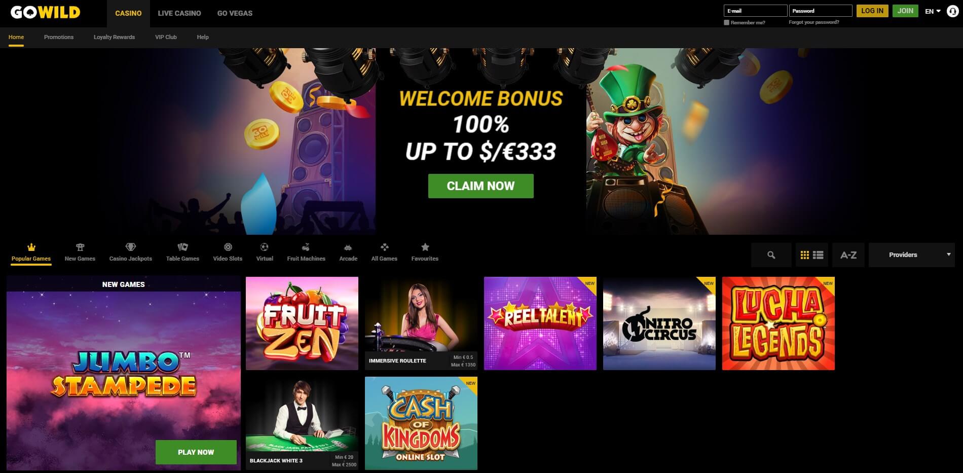 Онлайн казино Go Wild Casino