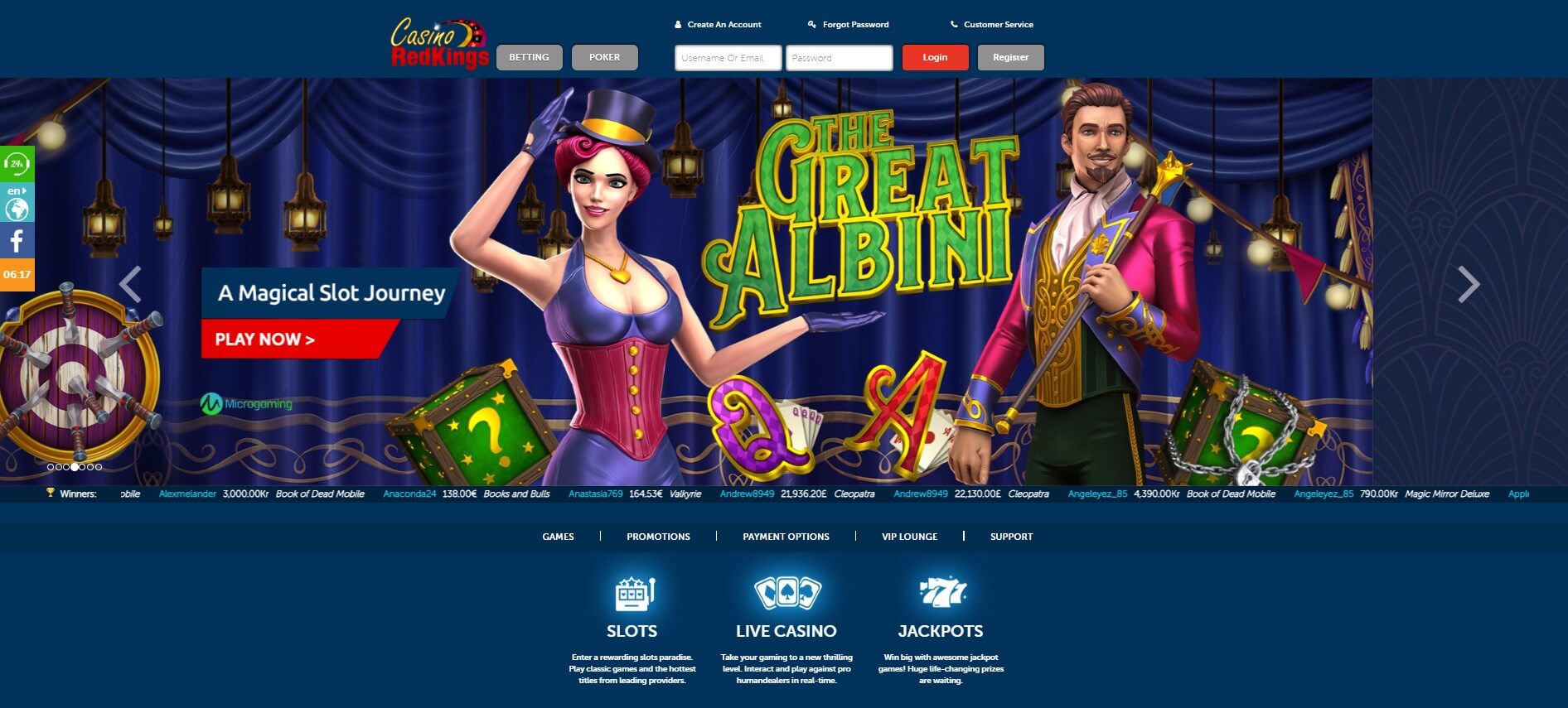 Официальный сайт RedKings Casino