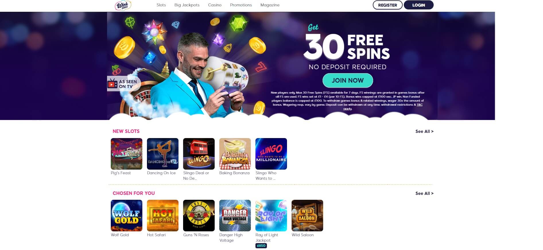 Wink Slots Casino официальный сайт